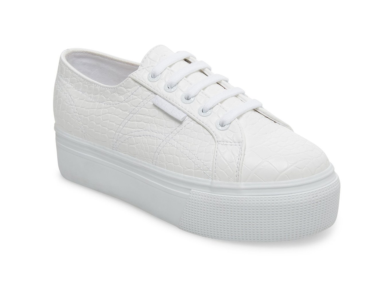 Superga Plataforma Mujer Blancas - 2790 Syntcrocodile Woven - 765128XKQ